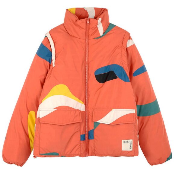 Brushstrokes Printed Puffer